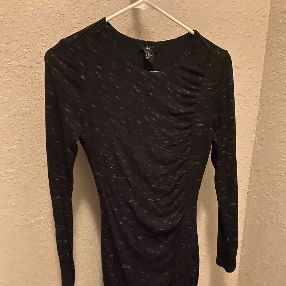 Black and white detail dress